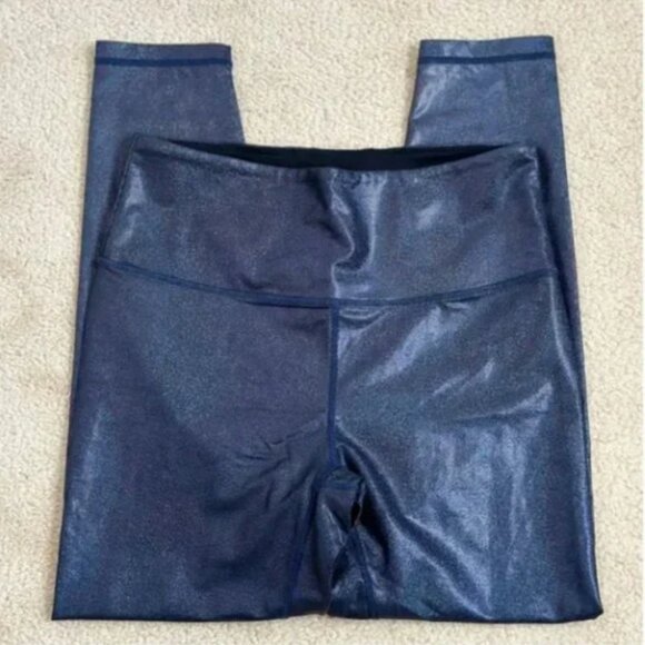Zyia Active Navy Metallic Plus Light N Tight Leggings Size 8-10 - Picture 3 of 8